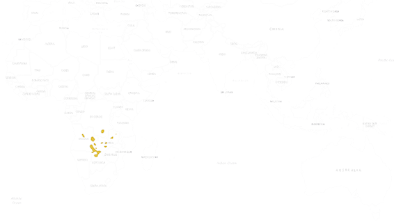 Mapa výskytu Vodárka lečve kafuenská