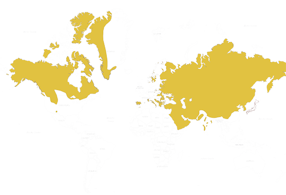 Mapa výskytu Vlk eurázijský