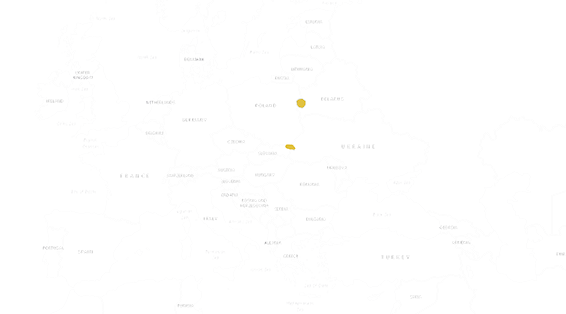 Mapa výskytu Zubor európsky