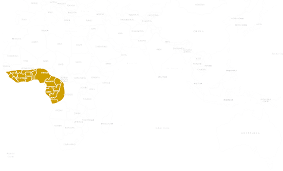 Mapa výskytu Krokodíl čelnatý