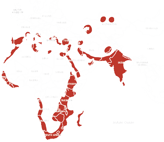 Mapa výskytu Plameniak ružový