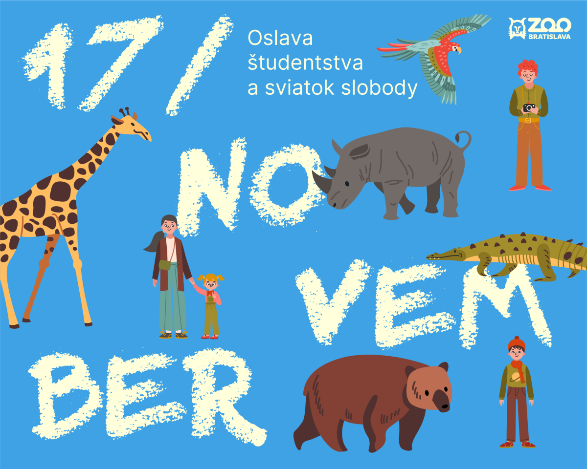 Nakreslime si slobodu: ZOO Bratislava oslávi 17. november farebnými kriedami a symbolickým vstupným